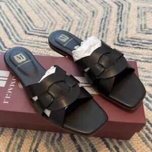 NIB M By Bruno Magli Alessia Sandal (Women) Black Size 7, EUR 37.5